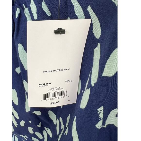 NWT Nine West Skirt - Size S, Blue and Mint Colors Knee Lenght - Picture 5 of 9